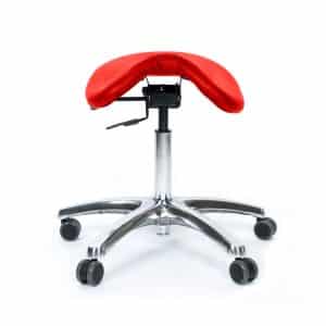 Saddle Chair - Red/Chrome